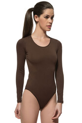 Özkan 0600 3'lü Paket Kadın Pamuklu Likralı Süprem Uzun Kollu Yuvarlak Yaka Kancalı Çıtçıtlı Örme Body - Thumbnail