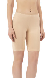 Özkan 0413 3'lü Paket Kadın %95 Pamuklu Likralı Süprem Kumaş Esnek Rahat Yumuşak Diz Üstü Toparlayıcı Yüksek Bel Kısa Tayt - Thumbnail