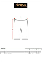 Özkan 0413 3'lü Paket Kadın %95 Pamuklu Likralı Süprem Kumaş Esnek Rahat Yumuşak Diz Üstü Toparlayıcı Yüksek Bel Kısa Tayt - Thumbnail