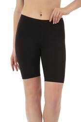 Özkan 0413 3'lü Paket Kadın %95 Pamuklu Likralı Süprem Kumaş Esnek Rahat Yumuşak Diz Üstü Toparlayıcı Yüksek Bel Kısa Tayt - Thumbnail