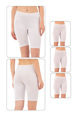 Özkan Underwear - Özkan 0413 3'lü Paket Kadın %95 Pamuklu Likralı Süprem Kumaş Esnek Rahat Yumuşak Diz Üstü Toparlayıcı Yüksek Bel Kısa Tayt