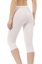 Özkan 0458 3'lü Paket Kadın %95 Pamuklu Likralı Süprem Kumaş Esnek Rahat Yumuşak Diz Altı Kapri Tayt - Thumbnail