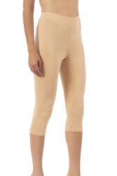 Özkan 0458 3'lü Paket Kadın %95 Pamuklu Likralı Süprem Kumaş Esnek Rahat Yumuşak Diz Altı Kapri Tayt - Thumbnail