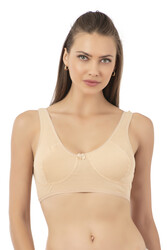 Özkan 0564 3'lü Paket Kadın Pamuklu Ribana Boş Kap Desteksiz Telsiz Balensiz Kalın Askılı Yarım Atlet Sütyen - Thumbnail