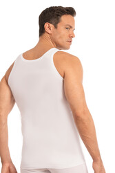 Özkan 0113 3'lü Paket Erkek %100 Pamuklu Esnek Yumuşak Ribana Kalın Askılı Atlet - Thumbnail