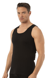 Özkan 0113 3'lü Paket Erkek %100 Pamuklu Esnek Yumuşak Ribana Kalın Askılı Atlet - Thumbnail