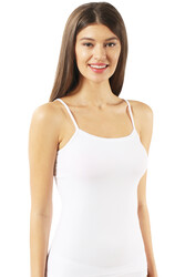 Özkan 23319 3'lü Paket Kadın Pamuklu Likralı Süprem Esnek Rahat İnce Askılı Atlet - Thumbnail