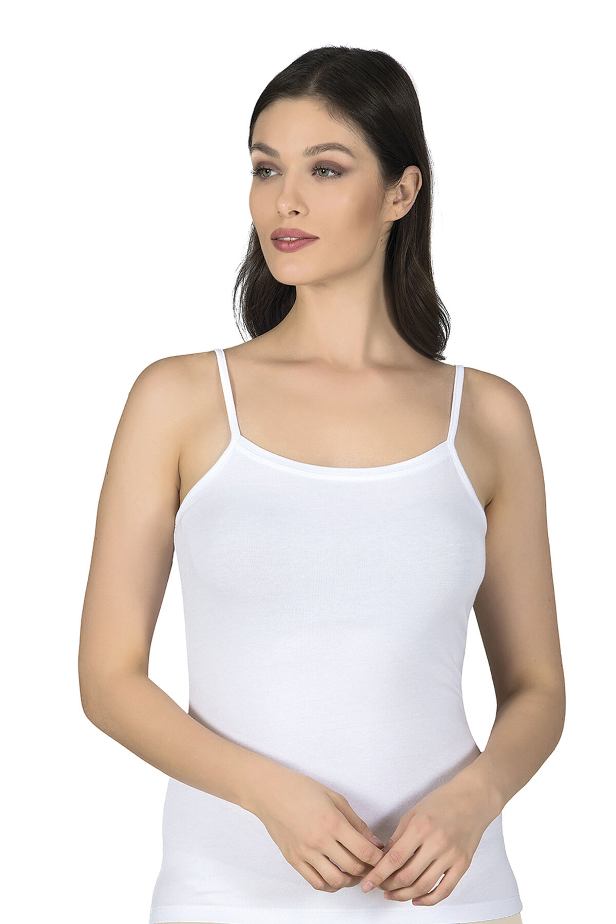 Özkan 23319 3'lü Paket Kadın Pamuklu Likralı Süprem Esnek Rahat İnce Askılı Atlet