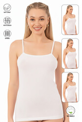 Özkan 23319 3'lü Paket Kadın Pamuklu Likralı Süprem Esnek Rahat İnce Askılı Atlet - Thumbnail