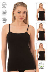 Özkan 23319 3'lü Paket Kadın Pamuklu Likralı Süprem Esnek Rahat İnce Askılı Atlet - Thumbnail