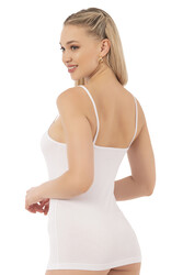 Özkan 23319 3'lü Paket Kadın %95 Pamuklu Likralı Süprem Esnek Rahat İnce Askılı Atlet - Thumbnail