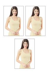 Özkan 23320 3'lü Paket Kadın Pamuklu Likralı Süprem Esnek Rahat Kalın Askılı Atlet - Thumbnail