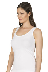 Özkan 23320 3'lü Paket Kadın Pamuklu Likralı Süprem Esnek Rahat Kalın Askılı Atlet - Thumbnail