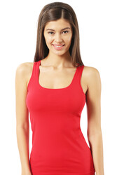 Özkan 23320 3'lü Paket Kadın Pamuklu Likralı Süprem Esnek Rahat Kalın Askılı Atlet - Thumbnail