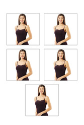 Özkan 2102 5'li Paket İp Askılı Saten Kadın Atlet - Thumbnail