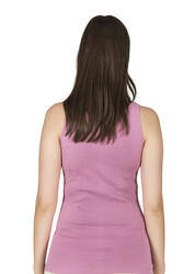 Özkan 2001 5'li Paket Kadın Pamuklu Ribana Dantelli Güpürlü Manolya Atlet - Thumbnail