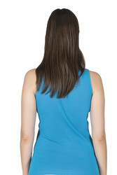 Özkan 2001 5'li Paket Kadın Pamuklu Ribana Dantelli Güpürlü Manolya Atlet - Thumbnail