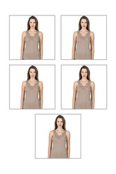 Özkan 2001 5'li Paket Kadın Pamuklu Ribana Dantelli Güpürlü Manolya Atlet - Thumbnail