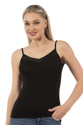 Özkan 2040 5'li Paket Kadın Viskon Saten Yaka Esnek Rahat Yumuşak İnce Askılı Atlet - Thumbnail