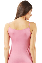 Özkan 2040 5'li Paket Kadın Viskon Saten Yaka Esnek Rahat Yumuşak İnce Askılı Atlet - Thumbnail