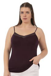 Özkan 2040 5'li Paket Kadın Viskon Saten Yaka Esnek Rahat Yumuşak İnce Askılı Atlet - Thumbnail