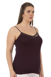 Özkan 2040 5'li Paket Kadın Viskon Saten Yaka Esnek Rahat Yumuşak İnce Askılı Atlet - Thumbnail