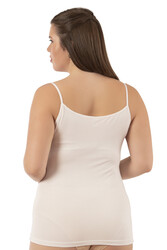 Özkan 2040 5'li Paket Kadın Viskon Saten Yaka Esnek Rahat Yumuşak İnce Askılı Atlet - Thumbnail