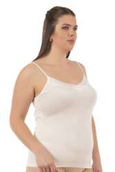 Özkan 2040 5'li Paket Kadın Viskon Saten Yaka Esnek Rahat Yumuşak İnce Askılı Atlet - Thumbnail