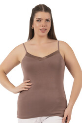 Özkan 2040 5'li Paket Kadın Viskon Saten Yaka Esnek Rahat Yumuşak İnce Askılı Atlet - Thumbnail