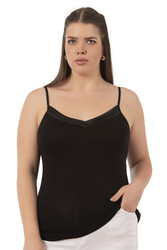 Özkan 2040 5'li Paket Kadın Viskon Saten Yaka Esnek Rahat Yumuşak İnce Askılı Atlet - Thumbnail