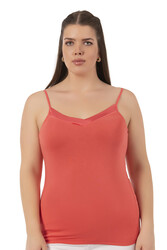 Özkan 2040 5'li Paket Kadın Viskon Saten Yaka Esnek Rahat Yumuşak İnce Askılı Atlet - Thumbnail