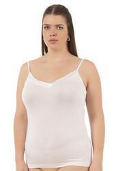 Özkan 2040 5'li Paket Kadın Viskon Saten Yaka Esnek Rahat Yumuşak İnce Askılı Atlet - Thumbnail