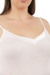 Özkan 2040 5'li Paket Kadın Viskon Saten Yaka Esnek Rahat Yumuşak İnce Askılı Atlet - Thumbnail