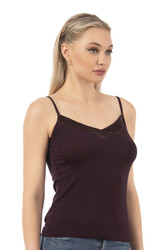 Özkan 2040 5'li Paket Kadın Viskon Saten Yaka Esnek Rahat Yumuşak İnce Askılı Atlet - Thumbnail