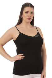 Özkan 2040 5'li Paket Kadın Viskon Saten Yaka Esnek Rahat Yumuşak İnce Askılı Atlet - Thumbnail