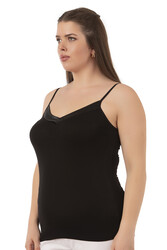 Özkan 2040 5'li Paket Kadın Viskon Saten Yaka Esnek Rahat Yumuşak İnce Askılı Atlet - Thumbnail