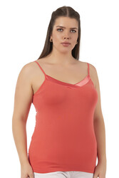 Özkan 2040 5'li Paket Kadın Viskon Saten Yaka Esnek Rahat Yumuşak İnce Askılı Atlet - Thumbnail