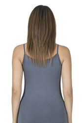 Özkan 2040 5'li Paket Kadın Viskon Saten Yaka Esnek Rahat Yumuşak İnce Askılı Atlet - Thumbnail