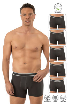 Özkan Underwear - Özkan 11226 5'li Paket Erkek %95 Pamuklu Likralı Süprem Kumaş Esnek Rahat Boxer Şort