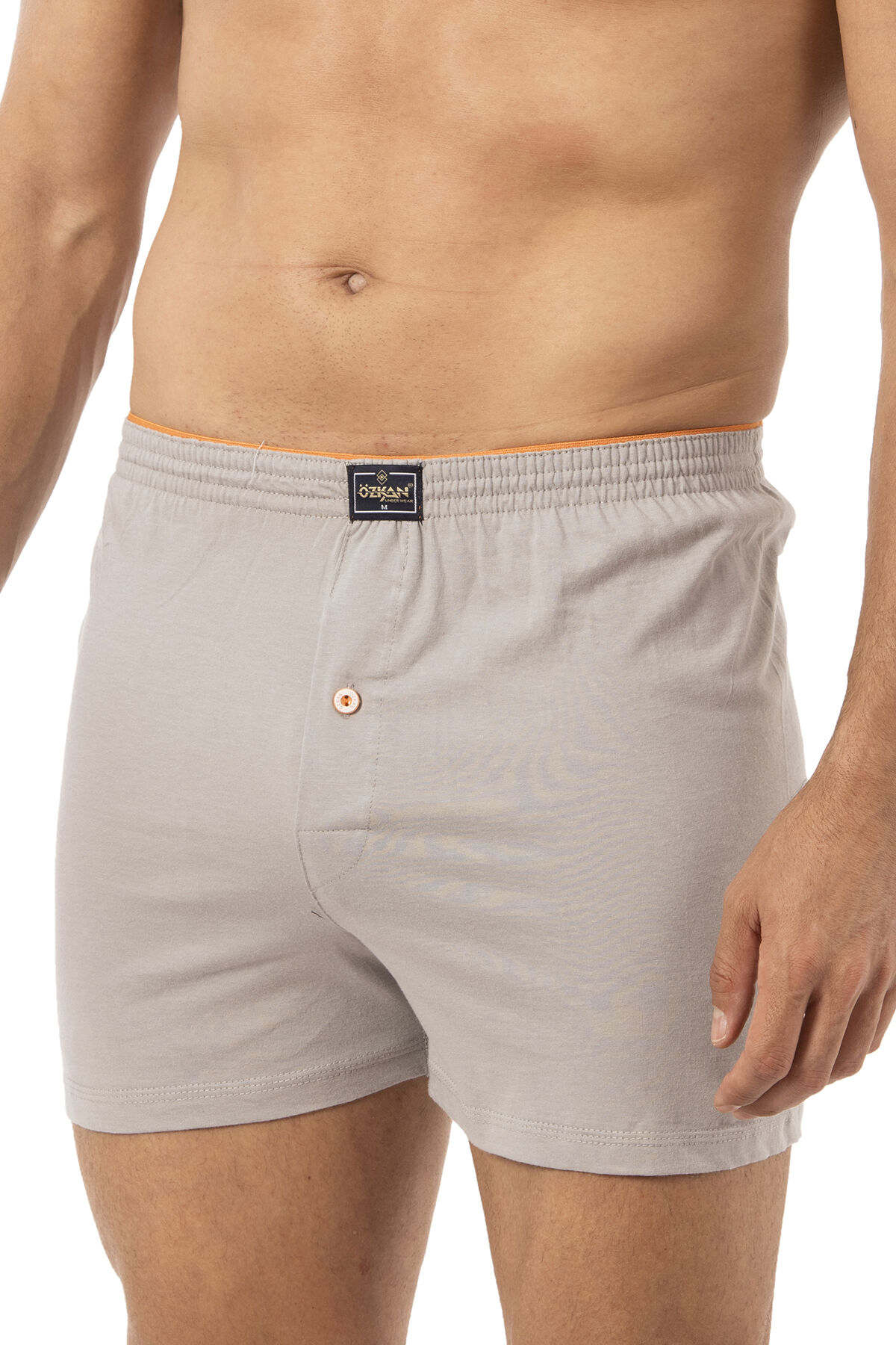 Özkan 0041 5'li Paket Erkek %100 Pamuklu Şardonlu Klasik Rahat Kesim Havlu Bel Süprem Penye Boxer