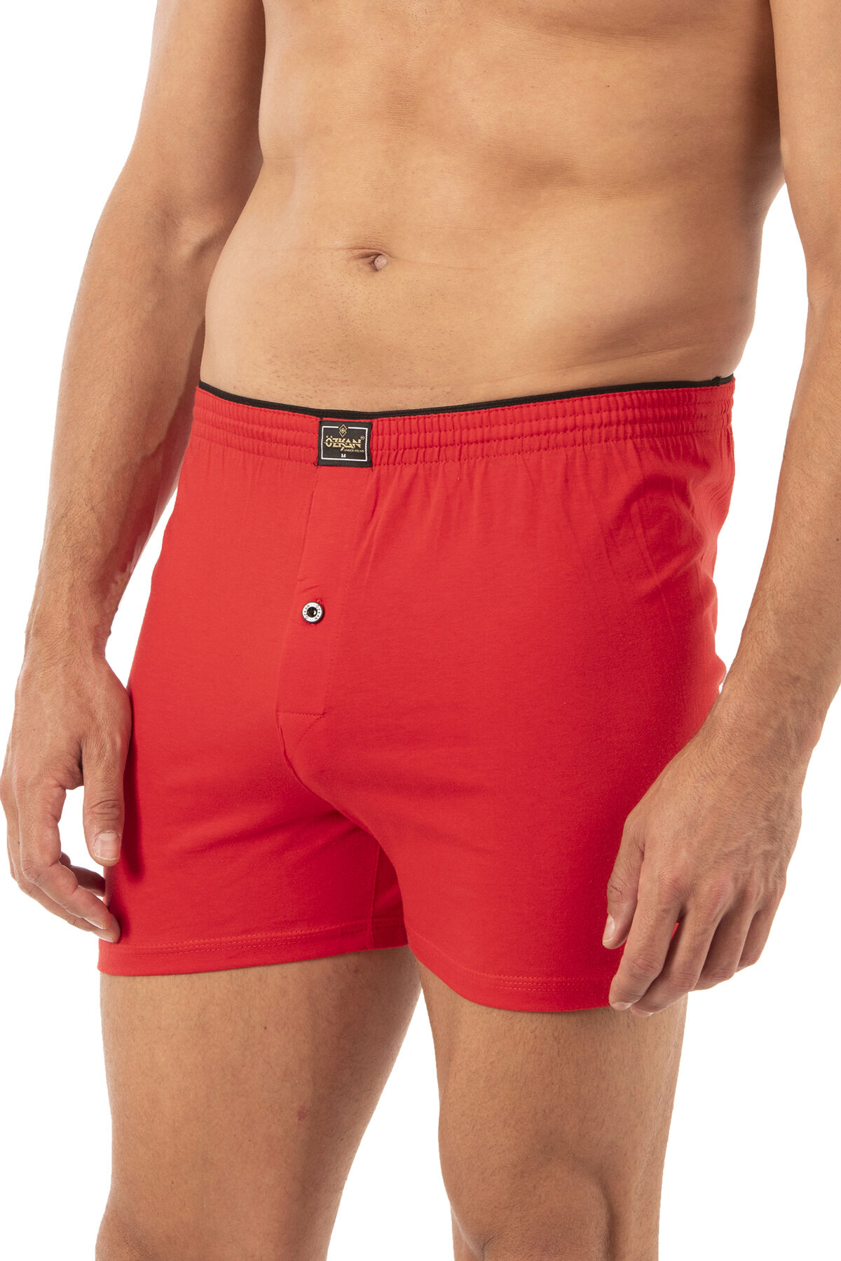 Özkan 0041 5'li Paket Erkek %100 Pamuklu Şardonlu Klasik Rahat Kesim Havlu Bel Süprem Penye Boxer