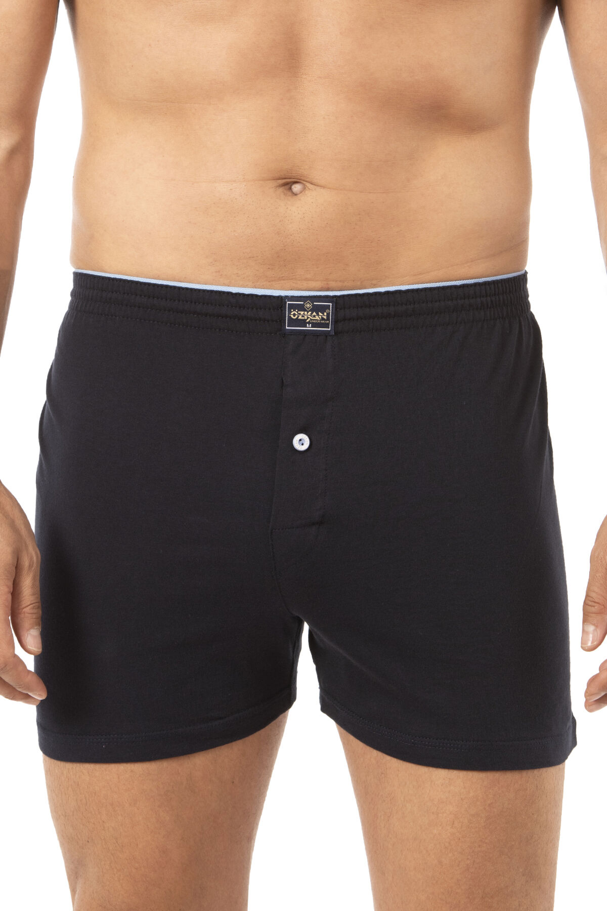 Özkan 0041 5'li Paket Erkek %100 Pamuklu Şardonlu Klasik Rahat Kesim Havlu Bel Süprem Penye Boxer