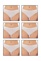 Özkan Underwear - Özkan 6120 6'lı Paket Kadın Pamuklu Likralı Süprem Esnek Rahat Slip Külot
