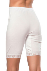 Özkan 0114 6'lı Paket Kadın Pamuklu Ağlı Model Ribana Esnek Rahat Kalıp Yumuşak Paçalı Diz Üstü Kısa Tayt - Thumbnail