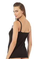 Özkan 0110 6'lı Paket Kadın Ribana %100 Pamuklu Güpürlü Esnek Rahat Ince Askılı Atlet - Thumbnail