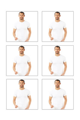 Özkan Underwear - Özkan 0265 6'lı Paket Erkek Pamuklu Kapalı Sıfır Yaka Yarım Kol Fanila Tişört