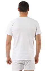 Özkan 0059 6'lı Paket Erkek %100 Pamuklu Süprem Kumaş Açık Yaka Yarım Kol Atlet Fanila - Thumbnail