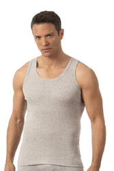 Özkan 0113 6'lı Paket Erkek %100 Pamuklu Esnek Yumuşak Ribana Kalın Askılı Atlet - Thumbnail