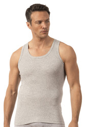 Özkan 0113 6'lı Paket Erkek %100 Pamuklu Esnek Yumuşak Ribana Kalın Askılı Atlet - Thumbnail