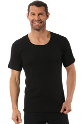 Özkan 0115 6'lı Paket Erkek %100 Pamuk Ribana Kumaş Esnek Rahat Geniş Yaka Kısa Kollu Fanila Atlet - Thumbnail